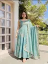 Nsr 891 Pure Fendy Silk Designer Anarkali Kurti With Sharara Dupatta Wholesale In India